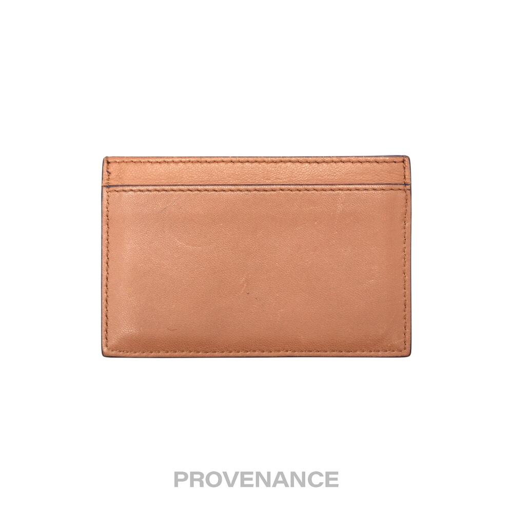 🔴 Celine Logo Card Holder Wallet - Two-Tone Blue Tan - Picture 2 of 7